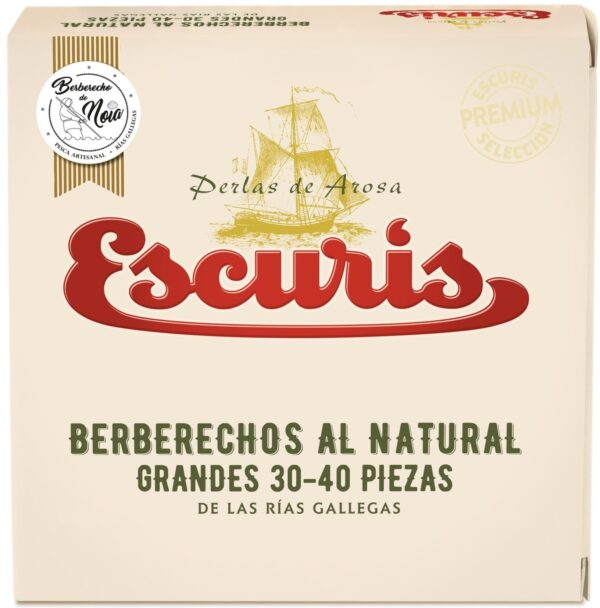 Berberechos Al Natural ESCURIS Medianos 30/40 Piezas 111g