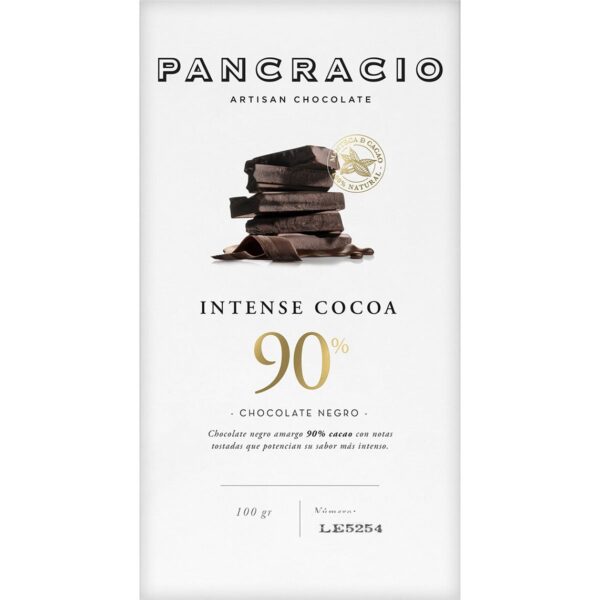 Chocolate Negro Amargo PANCRACIO 90% Cacao 100g