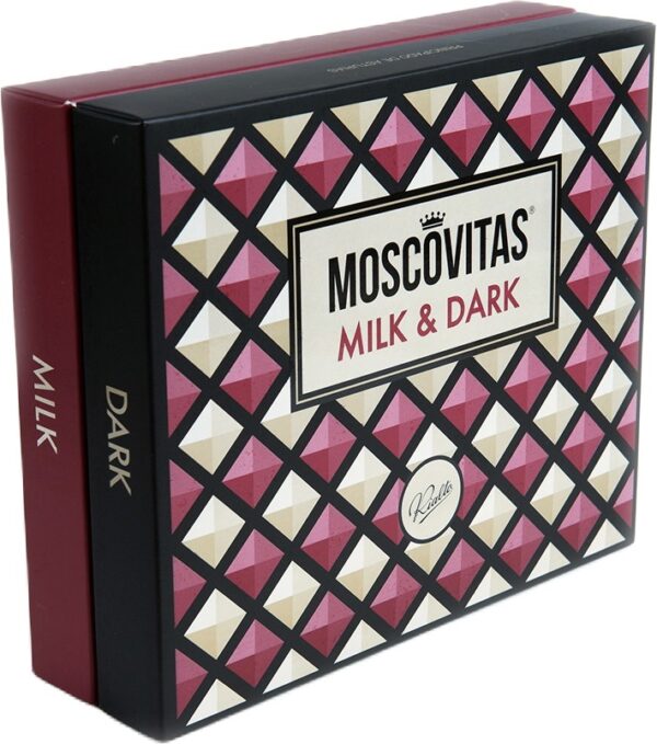 MOSCOVITAS Mixtas Con Chocolate Con Leche Y Chocolate Negro CONFITERÍA RIALTO 320g
